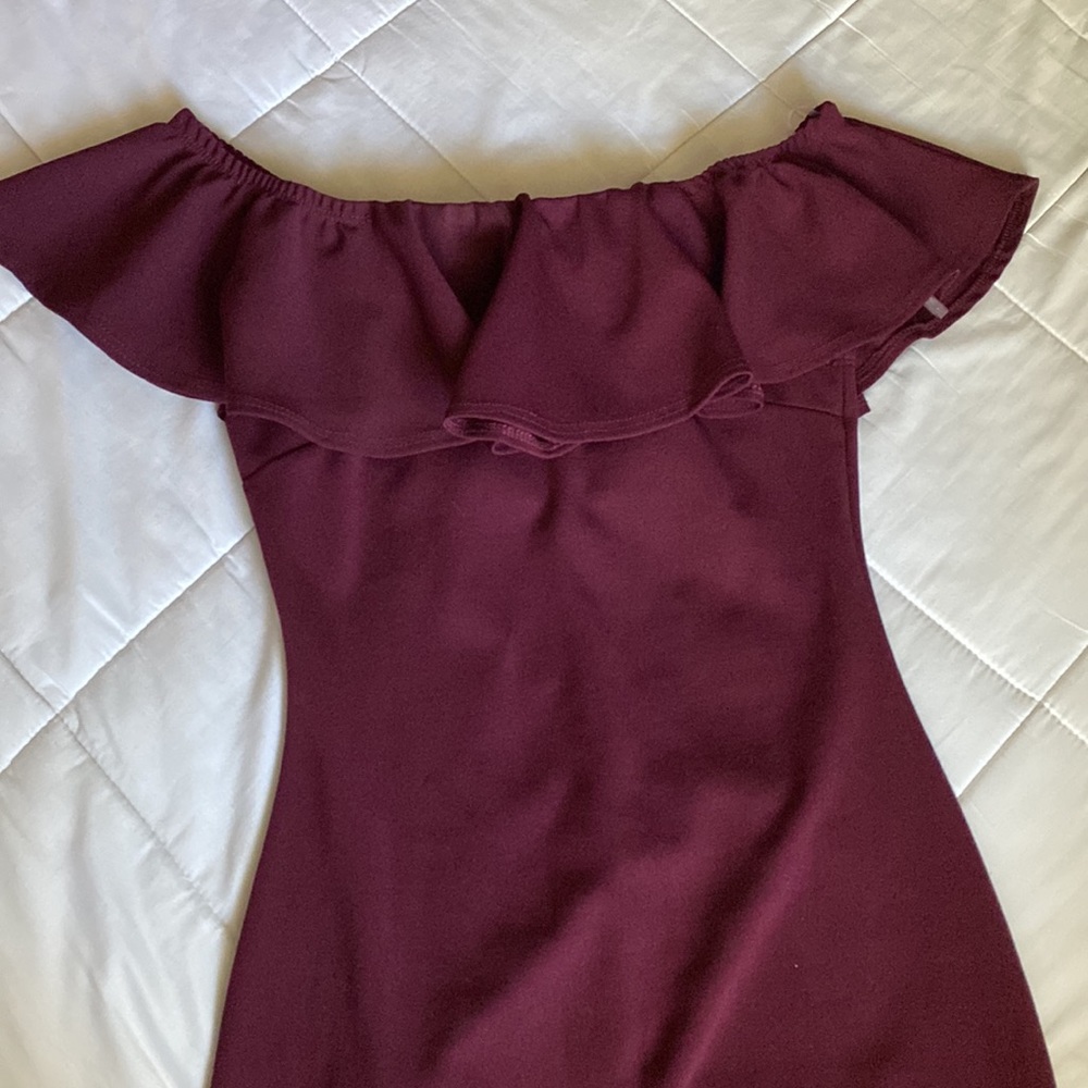 Burgundy dress